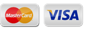 Mastercard and Visa logos
